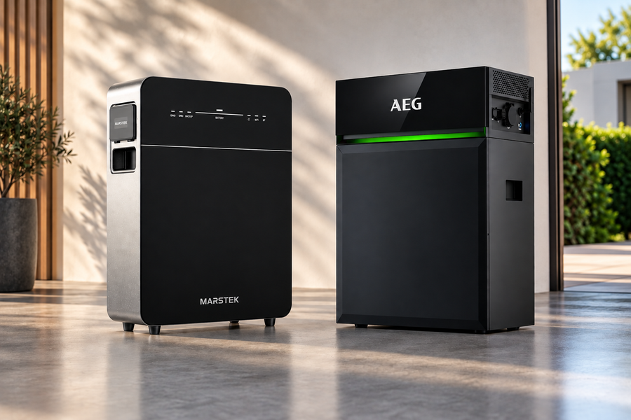 AEG plug-in thuisbatterij vergeleken met HomeWizard, Marstek en Sessy